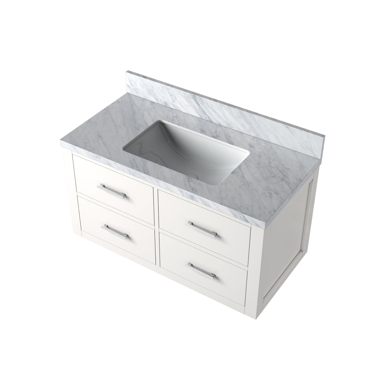 Castor 36 in W x 22 in D White Double Bath Vanity