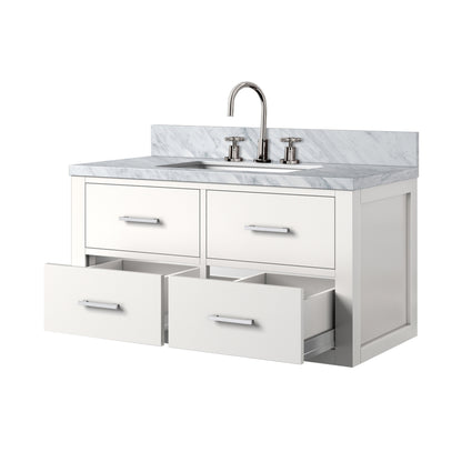 Castor 36 in W x 22 in D White Double Bath Vanity