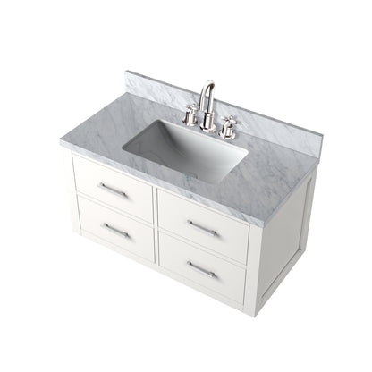 Castor 36 in W x 22 in D White Double Bath Vanity