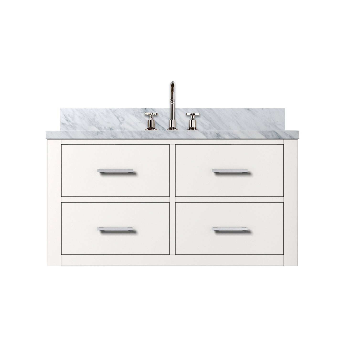 Castor 36 in W x 22 in D White Double Bath Vanity