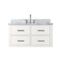 Castor 36 in W x 22 in D White Double Bath Vanity