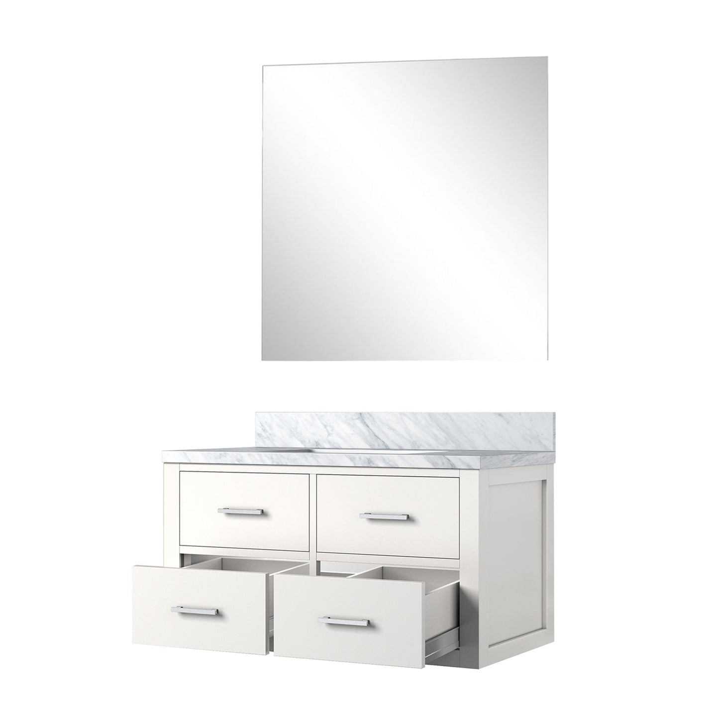 Castor 36 in W x 22 in D White Single Bath Vanity