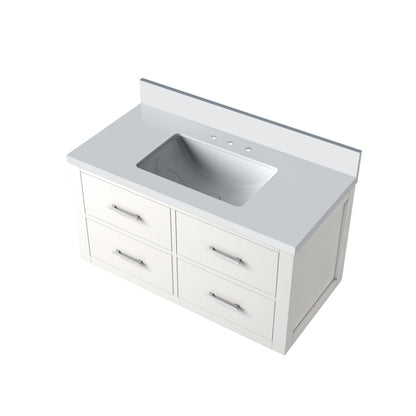 Castor 36 in W x 22 in D White Double Bath Vanity