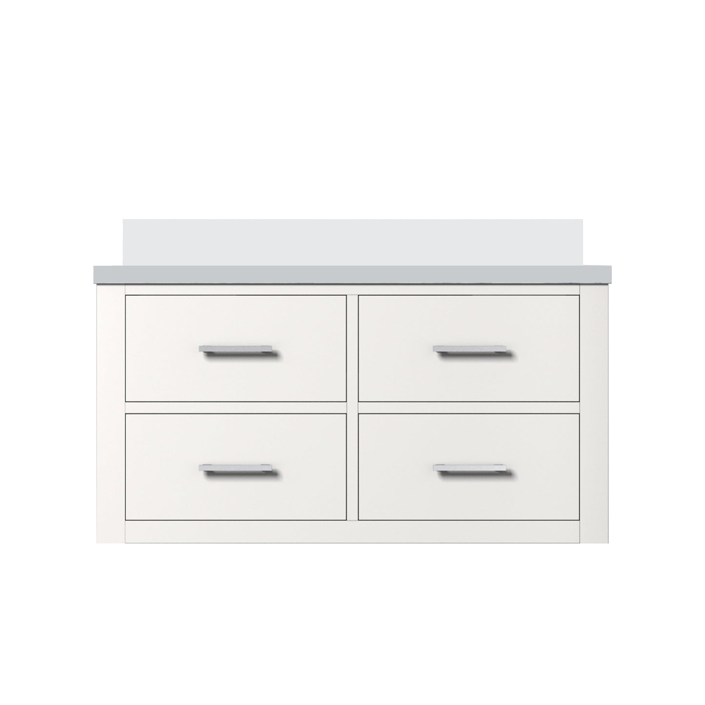 Castor 36 in W x 22 in D White Double Bath Vanity