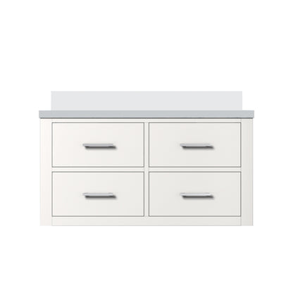 Castor 36 in W x 22 in D White Double Bath Vanity