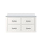 Castor 36 in W x 22 in D White Double Bath Vanity