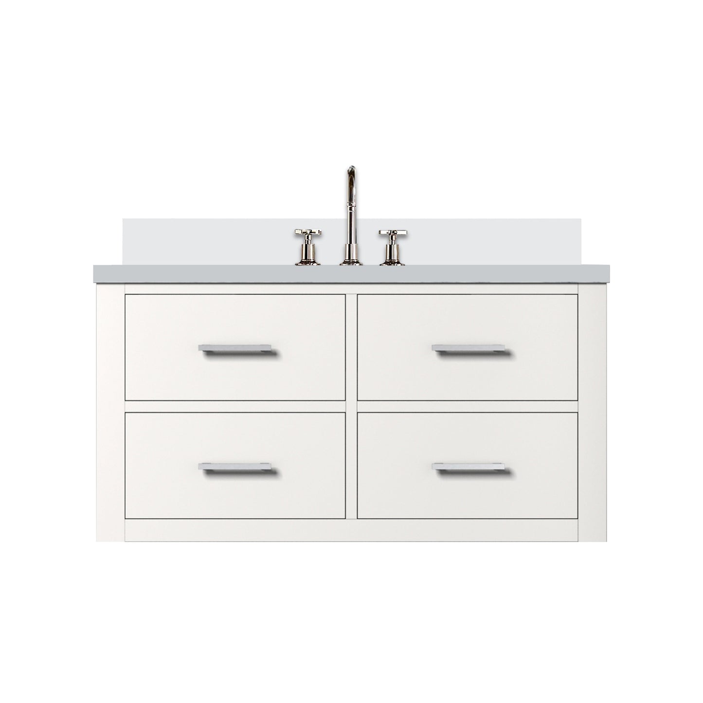 Castor 36 in W x 22 in D White Double Bath Vanity