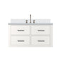 Castor 36 in W x 22 in D White Double Bath Vanity