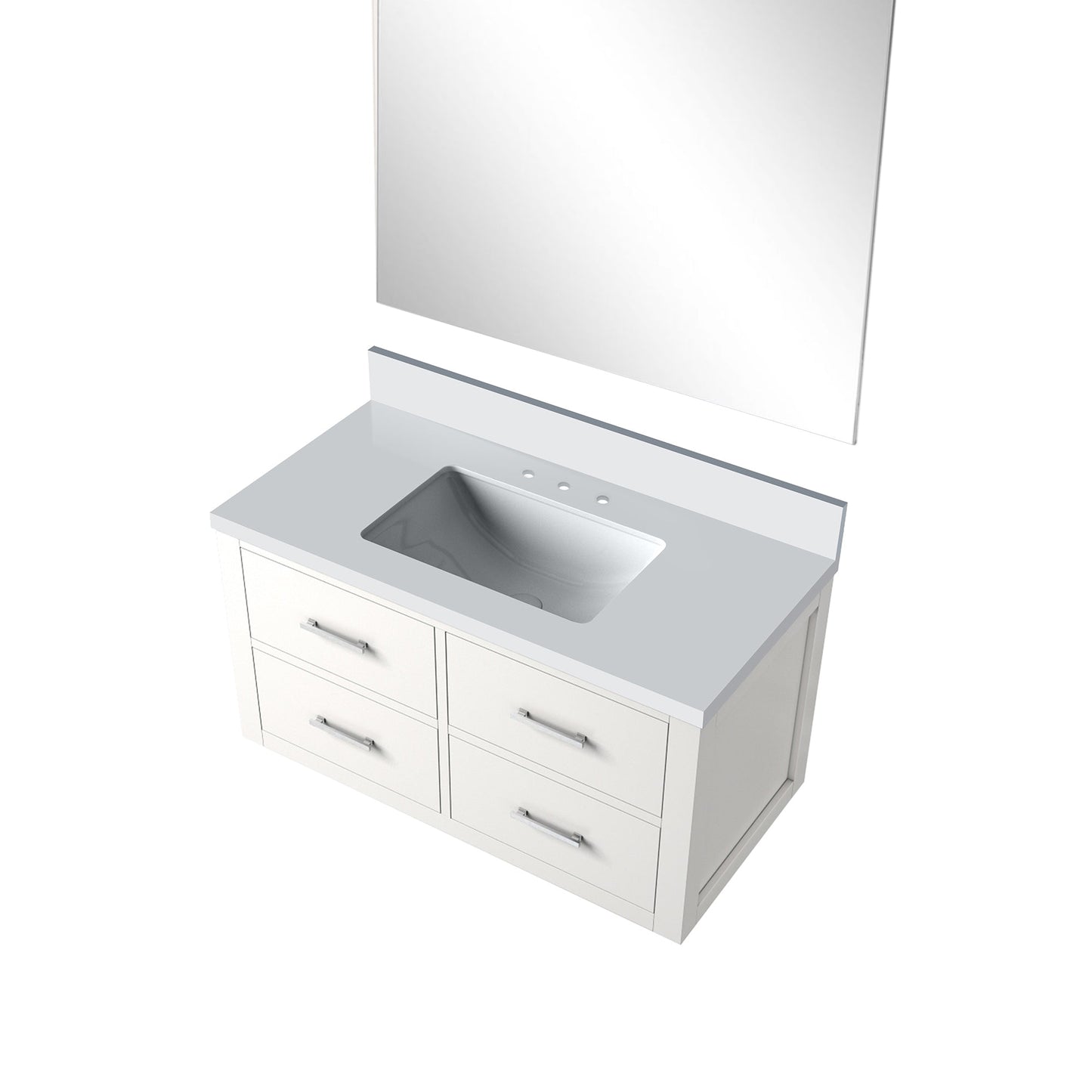 Castor 36 in W x 22 in D White Single Bath Vanity