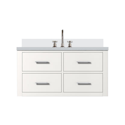 Castor 36 in W x 22 in D White Double Bath Vanity