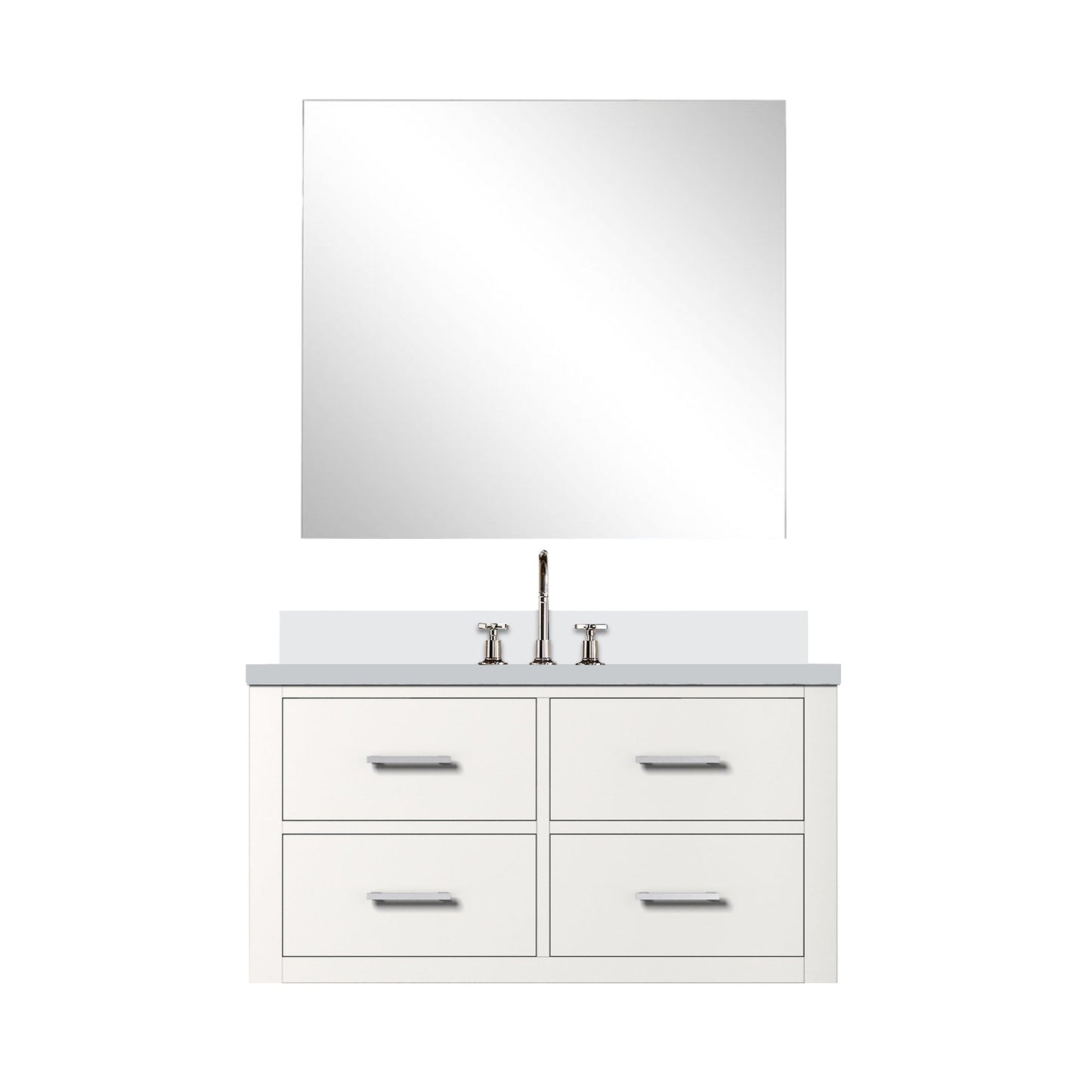 Castor 36 in W x 22 in D White Single Bath Vanity