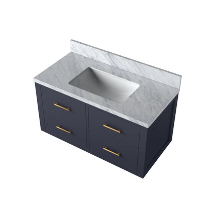 Castor 36 in W x 22 in D Blue Double Bath Vanity