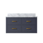 Castor 36 in W x 22 in D Blue Double Bath Vanity