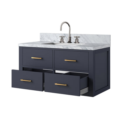 Castor 36 in W x 22 in D Blue Double Bath Vanity
