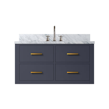 Castor 36 in W x 22 in D Blue Double Bath Vanity