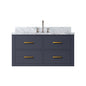 Castor 36 in W x 22 in D Blue Double Bath Vanity