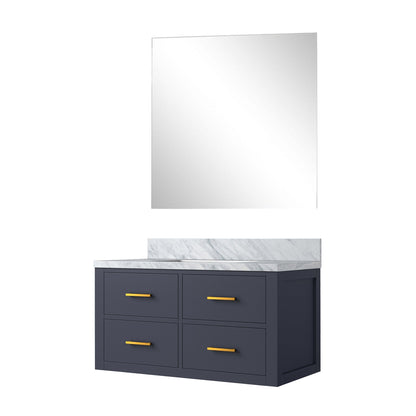 Castor 36 in W x 22 in D Blue Single Bath Vanity