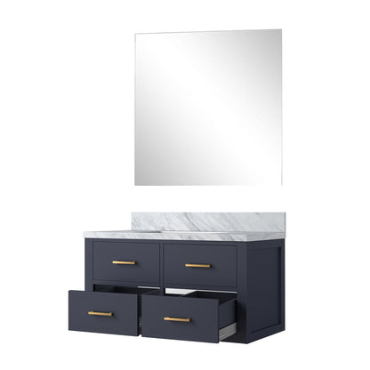 Castor 36 in W x 22 in D Blue Single Bath Vanity