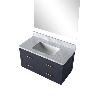 Castor 36 in W x 22 in D Blue Single Bath Vanity