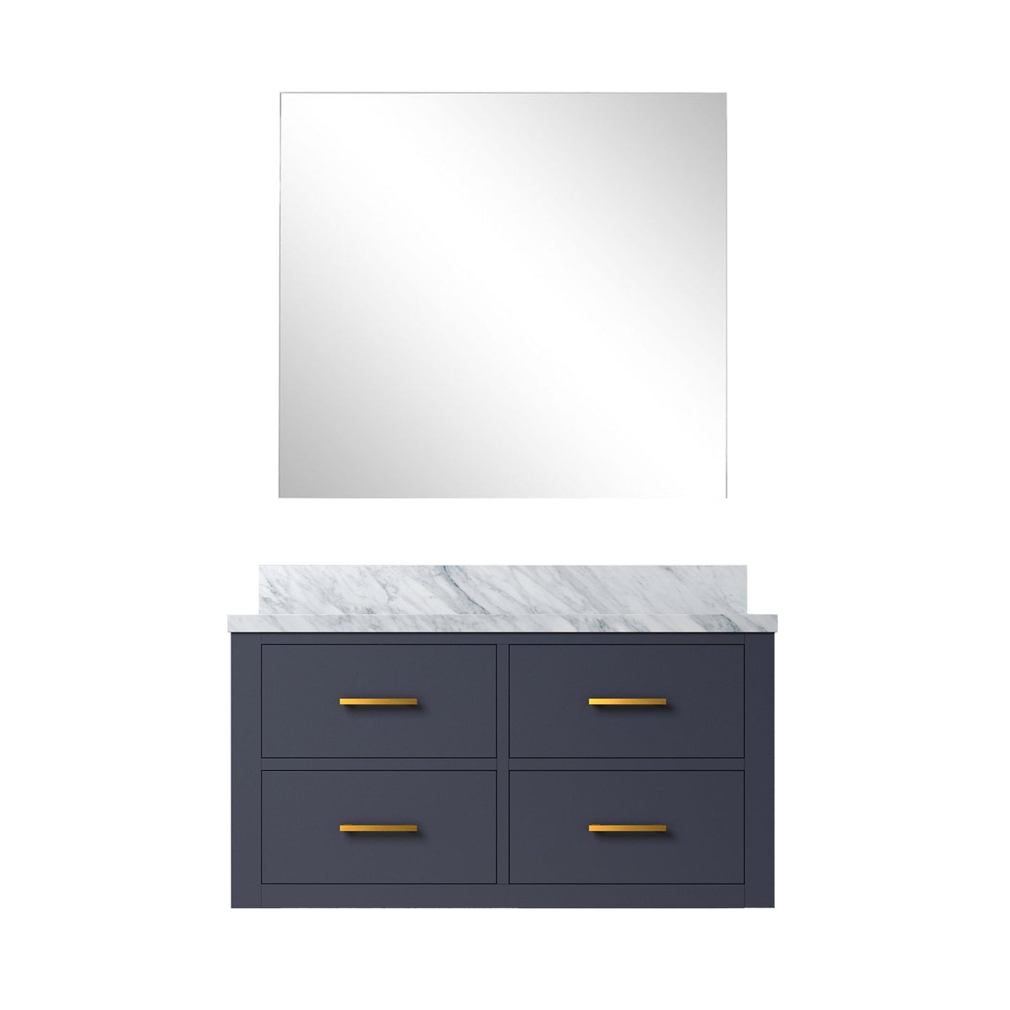 Castor 36 in W x 22 in D Blue Single Bath Vanity