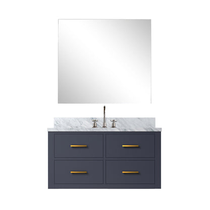 Castor 36 in W x 22 in D Blue Single Bath Vanity