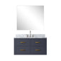 Castor 36 in W x 22 in D Blue Single Bath Vanity