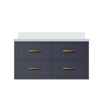 Castor 36 in W x 22 in D Blue Double Bath Vanity