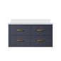 Castor 36 in W x 22 in D Blue Double Bath Vanity