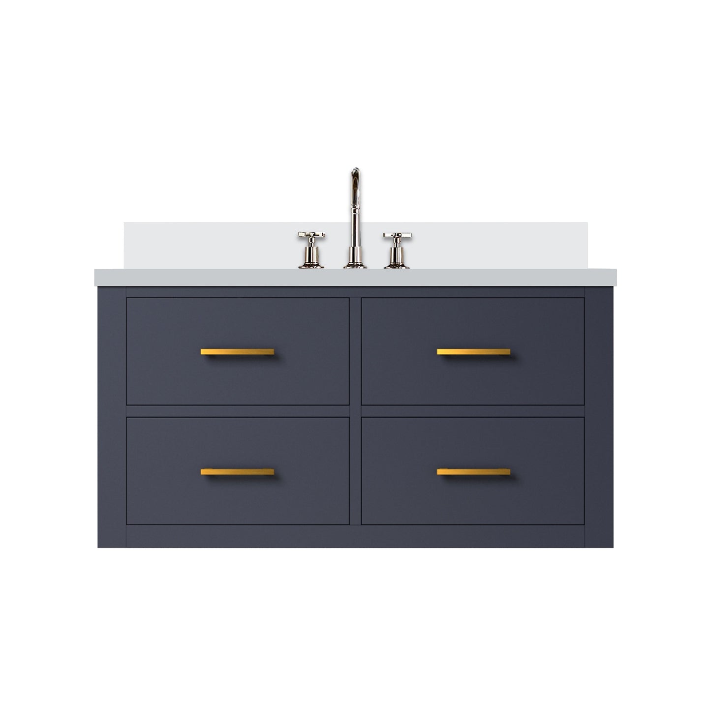 Castor 36 in W x 22 in D Blue Double Bath Vanity