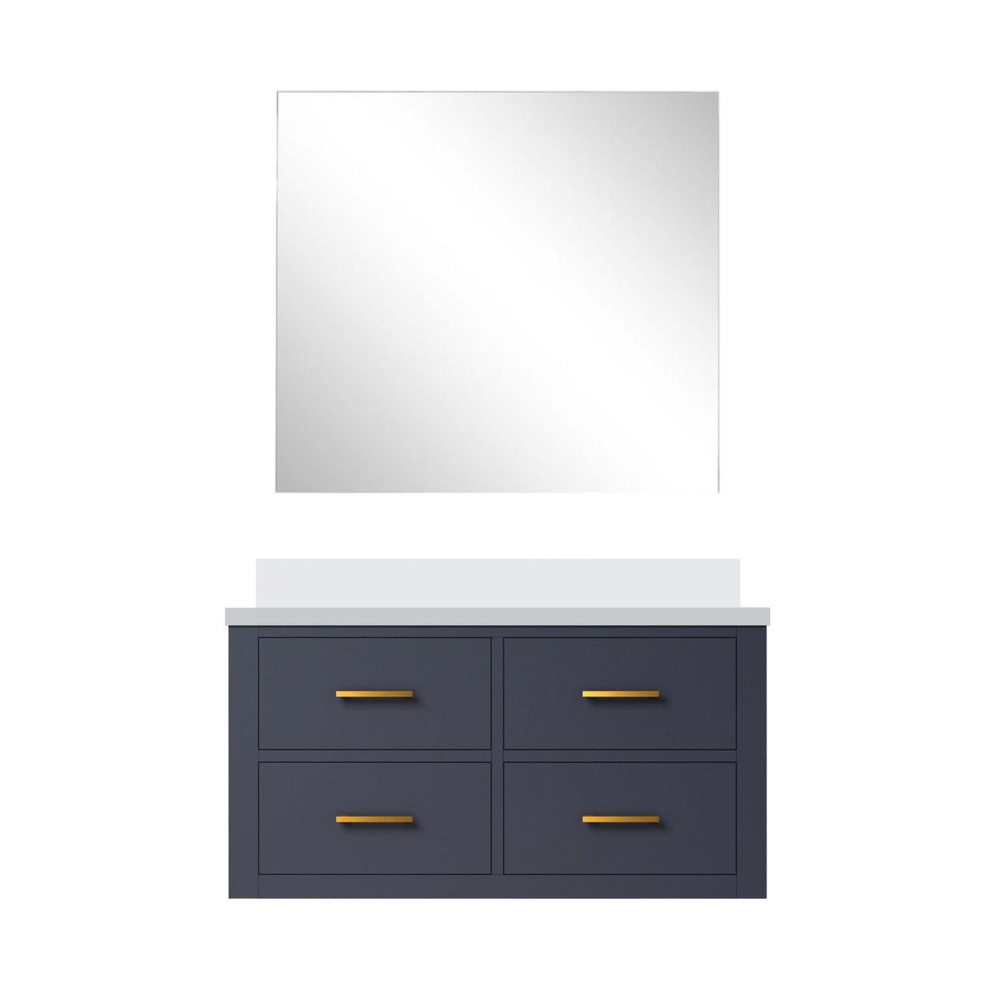 Castor 36 in W x 22 in D Blue Single Bath Vanity