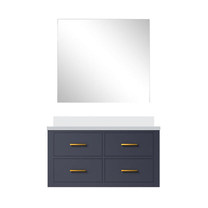 Castor 36 in W x 22 in D Blue Single Bath Vanity