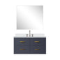 Castor 36 in W x 22 in D Blue Single Bath Vanity