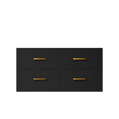 Castor 36 in W x 22 in D Black Single Bath Vanity