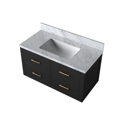 Castor 36 in W x 22 in D Black Double Bath Vanity