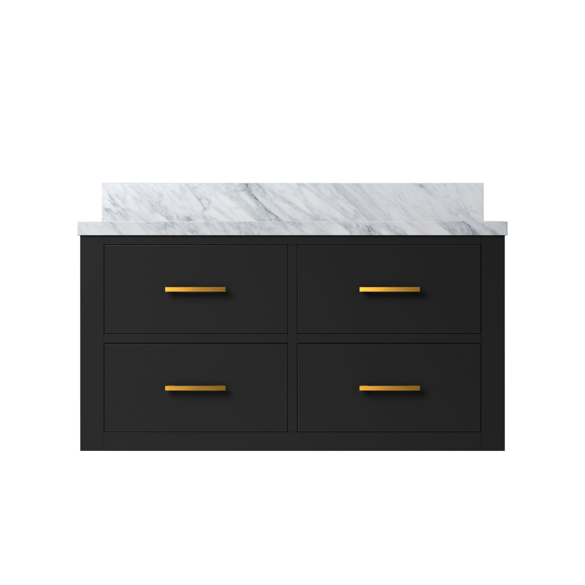 Castor 36 in W x 22 in D Black Double Bath Vanity