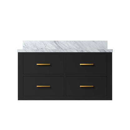 Castor 36 in W x 22 in D Black Double Bath Vanity