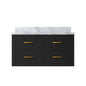 Castor 36 in W x 22 in D Black Double Bath Vanity