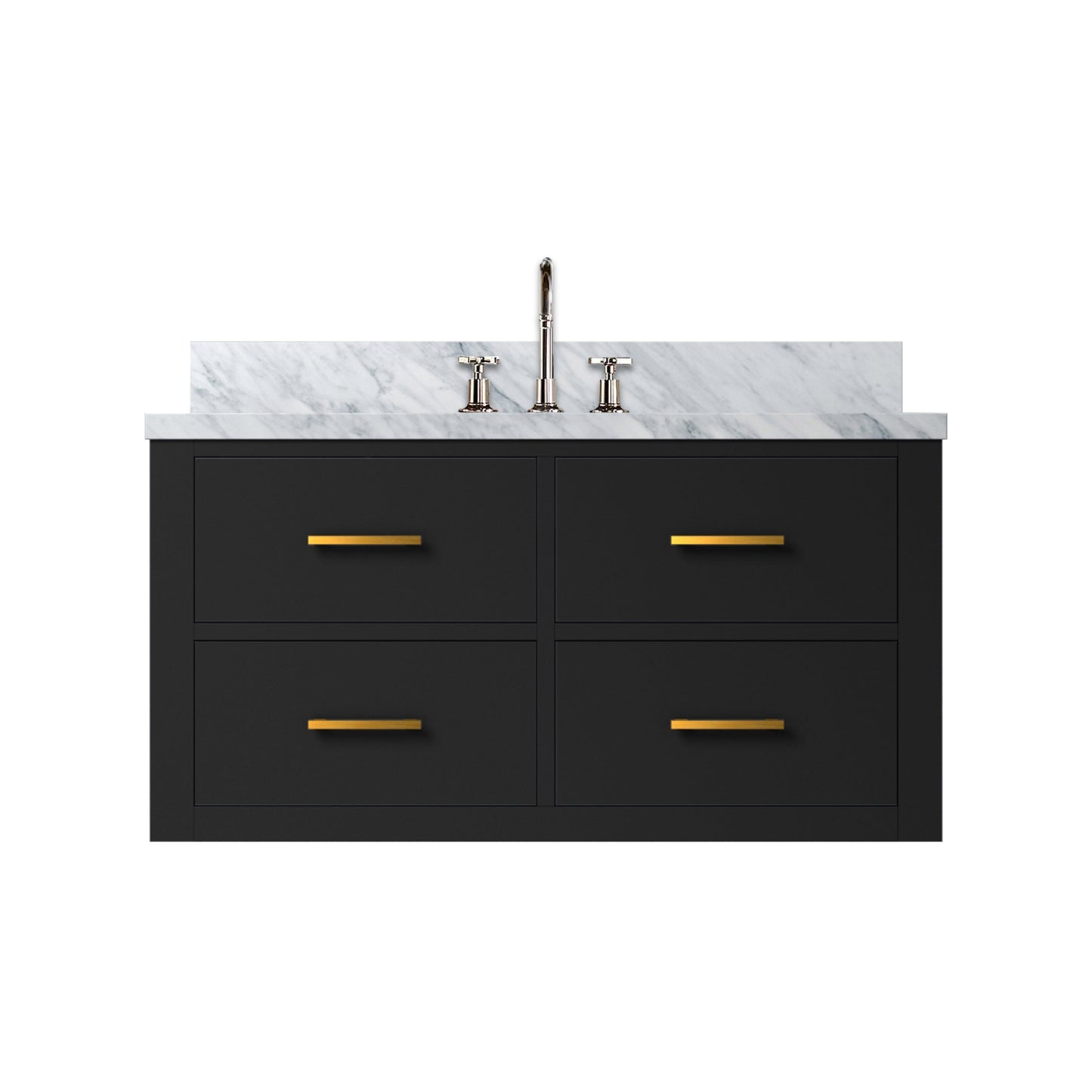Castor 36 in W x 22 in D Black Double Bath Vanity