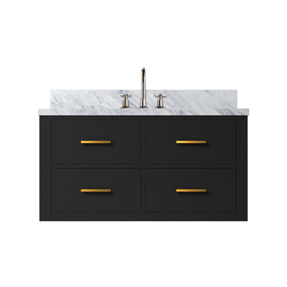 Castor 36 in W x 22 in D Black Double Bath Vanity