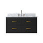 Castor 36 in W x 22 in D Black Double Bath Vanity
