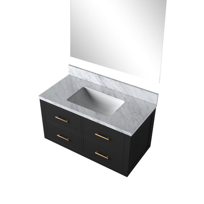Castor 36 in W x 22 in D Black Single Bath Vanity