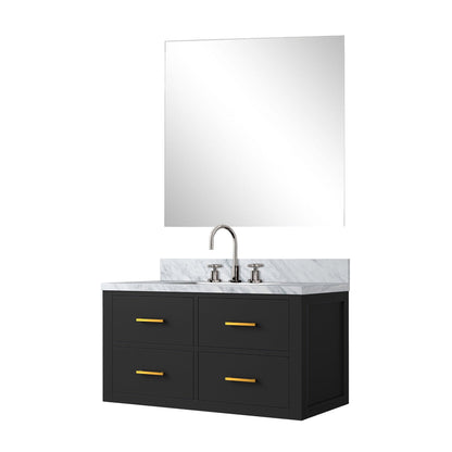 Castor 36 in W x 22 in D Black Single Bath Vanity
