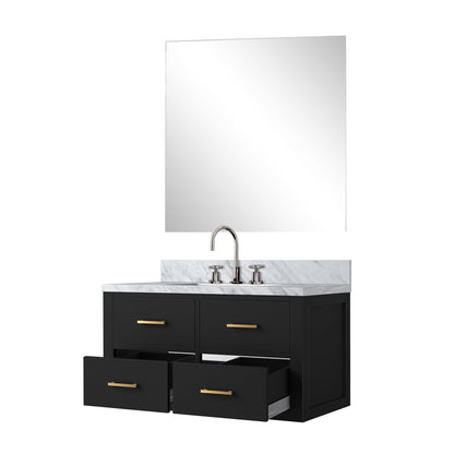 Castor 36 in W x 22 in D Black Single Bath Vanity