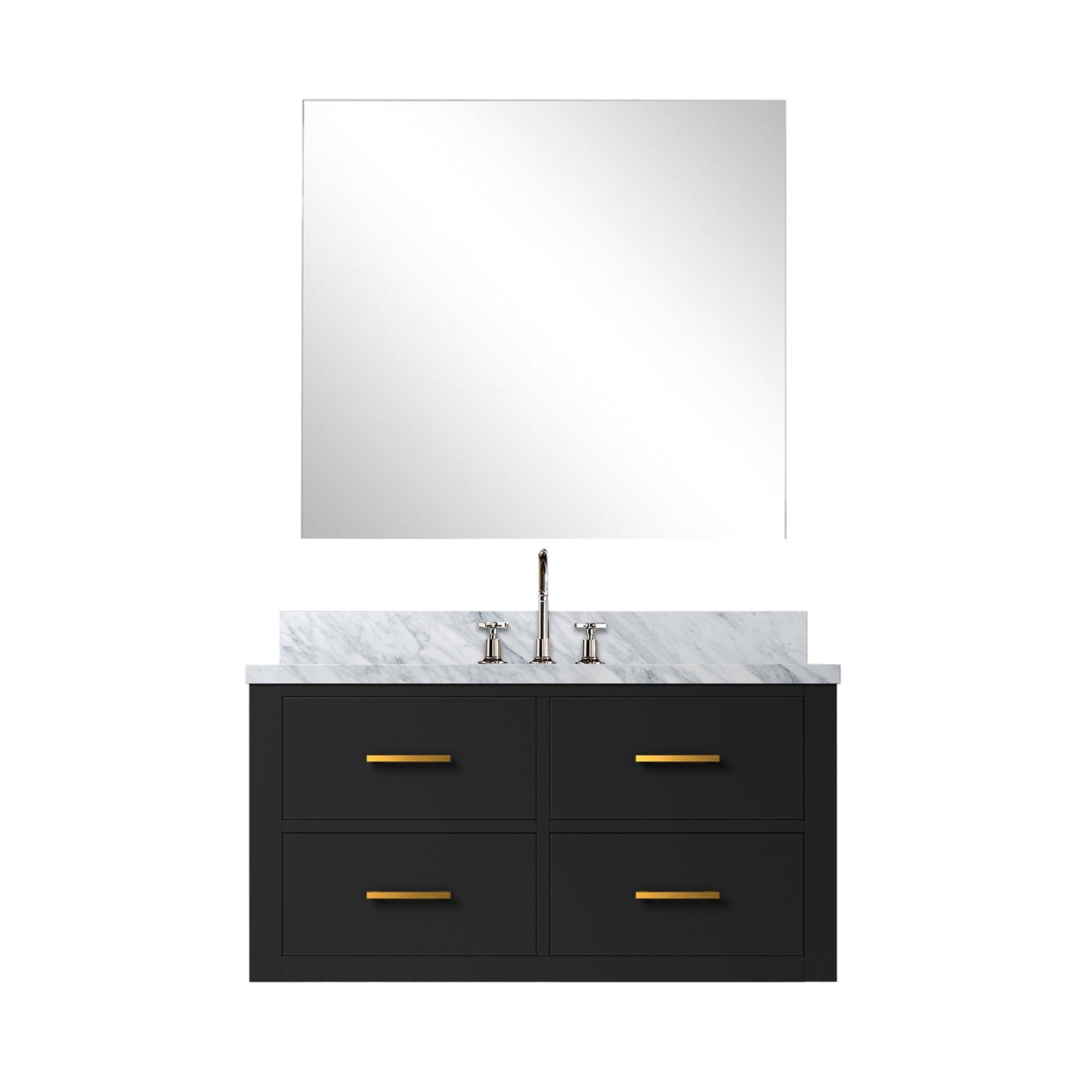 Castor 36 in W x 22 in D Black Single Bath Vanity