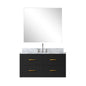 Castor 36 in W x 22 in D Black Single Bath Vanity