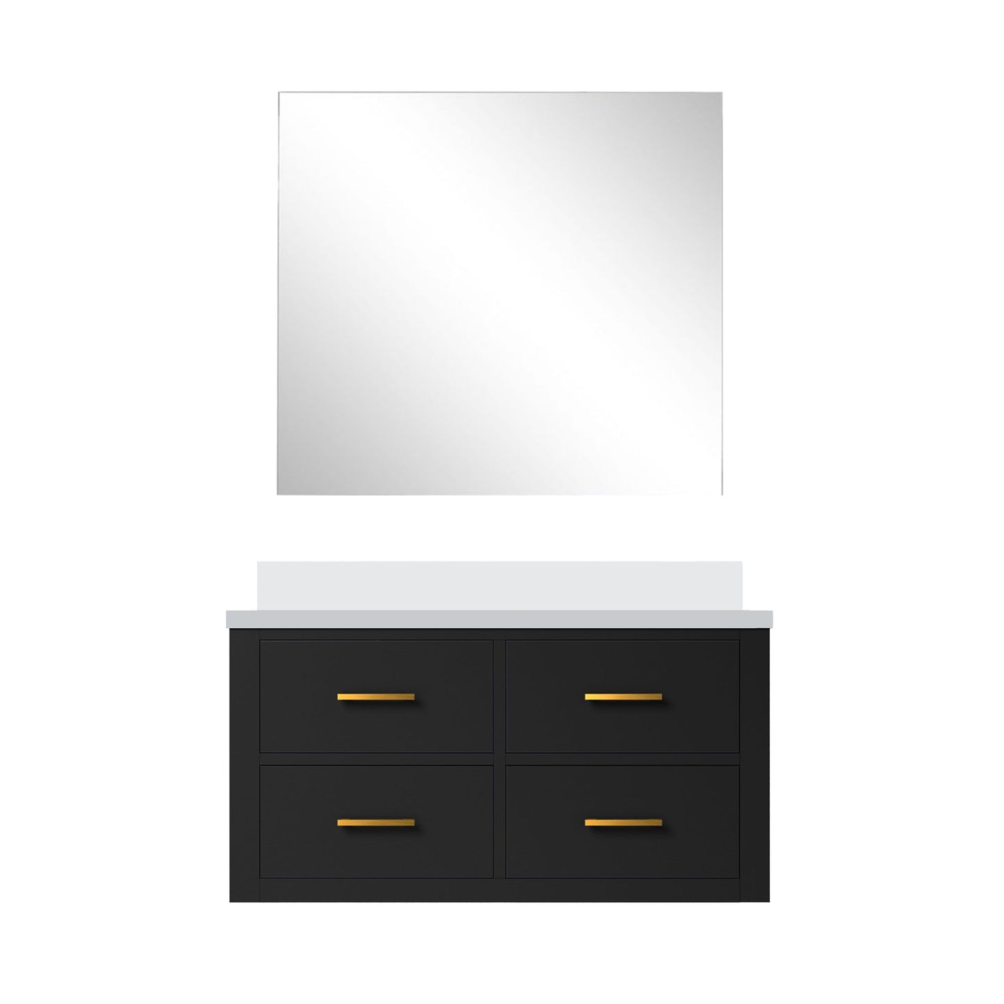 Castor 36 in W x 22 in D Black Single Bath Vanity