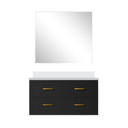Castor 36 in W x 22 in D Black Single Bath Vanity