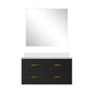 Castor 36 in W x 22 in D Black Single Bath Vanity