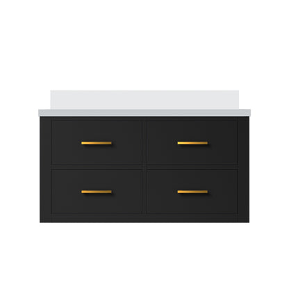 Castor 36 in W x 22 in D Black Double Bath Vanity