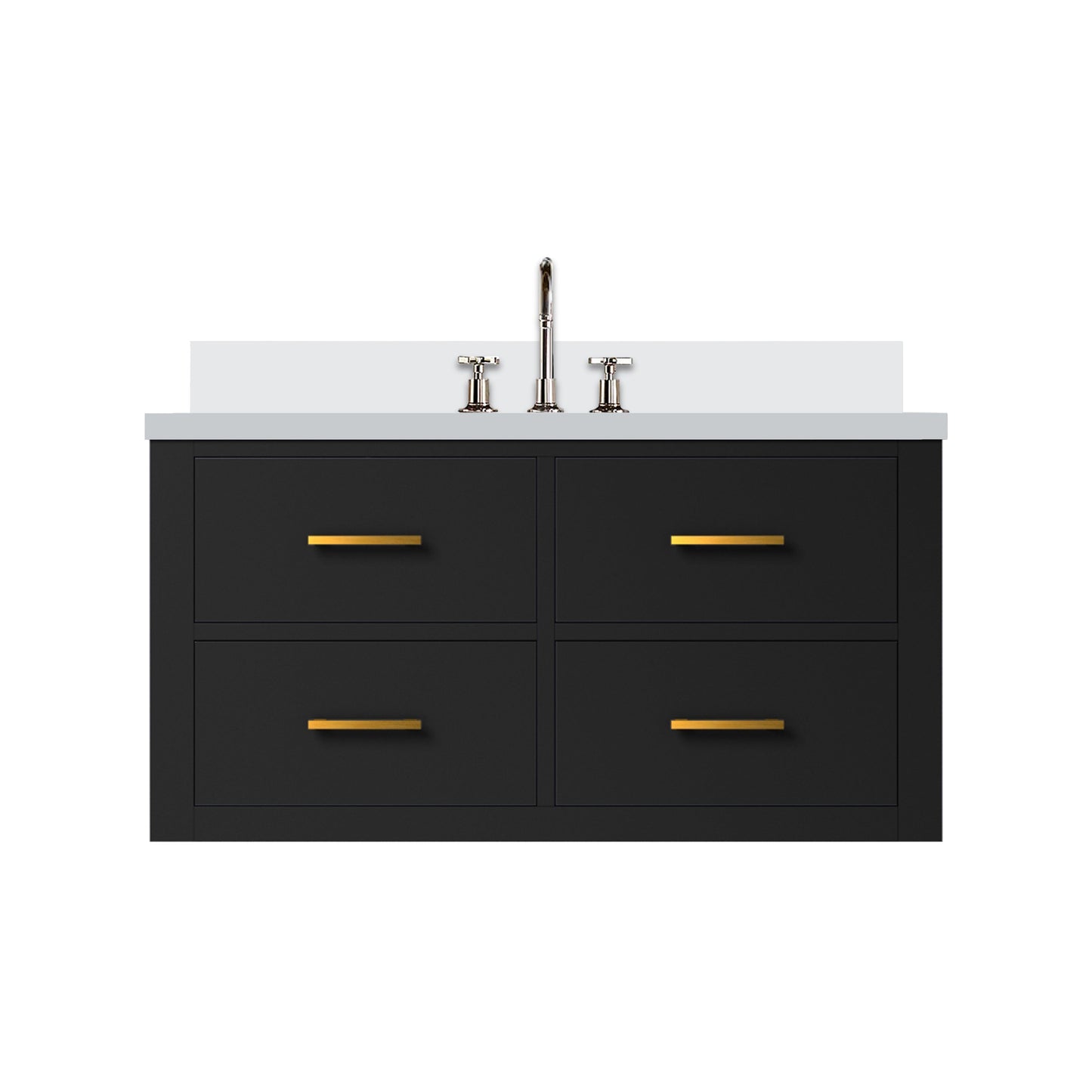 Castor 36 in W x 22 in D Black Double Bath Vanity